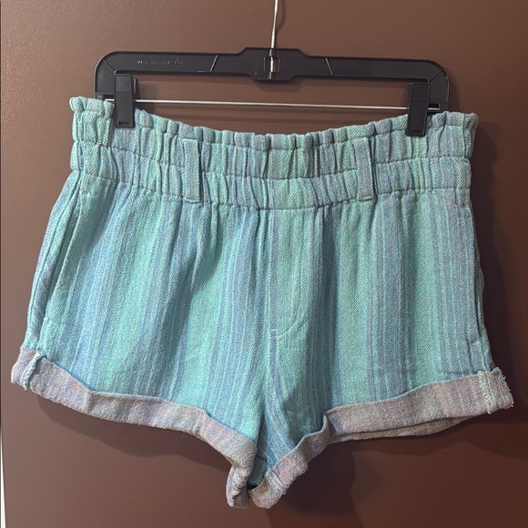 Free People Pants - NWT FREE PEOPLE Ocean Blue Combo Cotton Striped Shorts